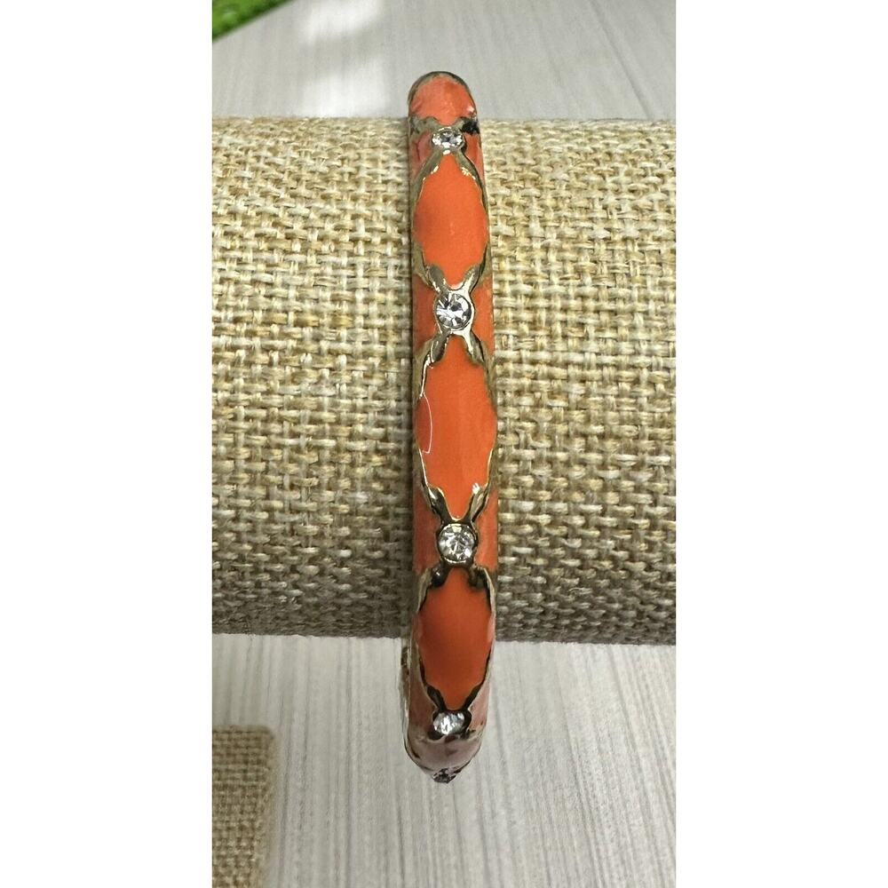 Sequin Nordstrom Colorful Thin Gold Tone Enamel Hinge Bangle $25 NWOT #213